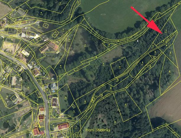 Prodej lesa, Horní Studénky, 1864 m2