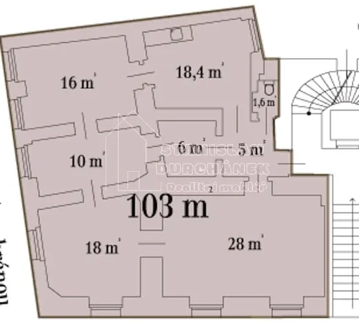 Pronájem kanceláře, Praha - Karlín, Prvního pluku, 103 m2