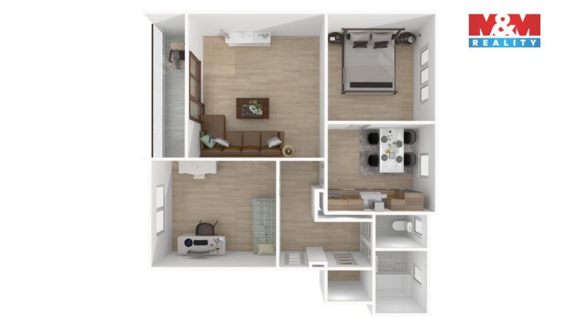 Prodej bytu 3+1, Nýřany, Mikoláše Alše, 76 m2