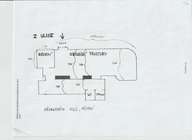 Pronájem obchodního prostoru, Třebíč, Přerovského, 69 m2