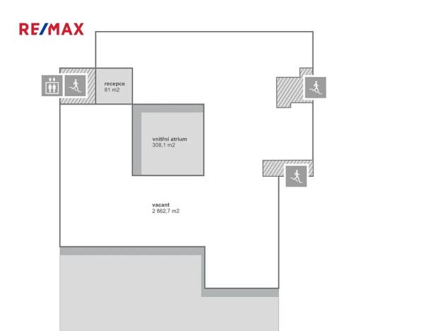 Pronájem kanceláře, Pardubice, Masarykovo náměstí, 2000 m2