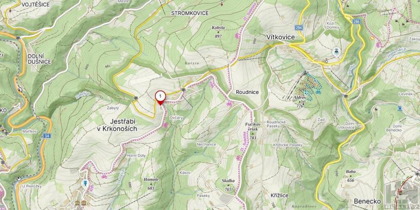 Prodej pozemku, Jestřabí v Krkonoších, 959 m2