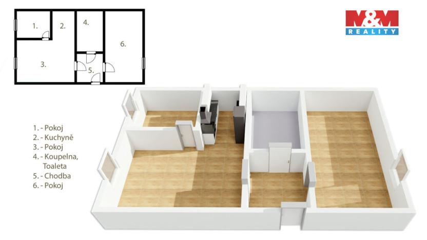 Prodej bytu 3+kk, Loděnice - Jánská, 83 m2