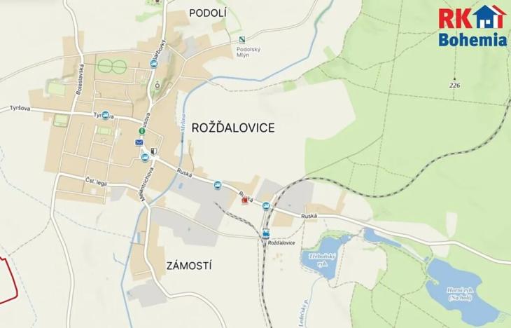 Prodej pozemku pro bydlení, Rožďalovice, Polní, 900 m2