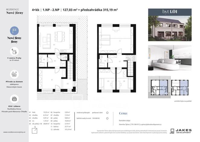 Prodej bytu 4+kk, Jirny, 127 m2