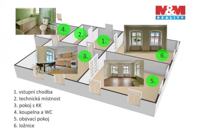 Pronájem bytu 3+kk, Chotěboř, 124 m2
