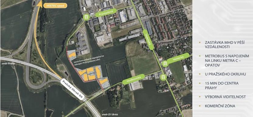 Prodej komerčního pozemku, Vestec, Hodkovická, 4269 m2