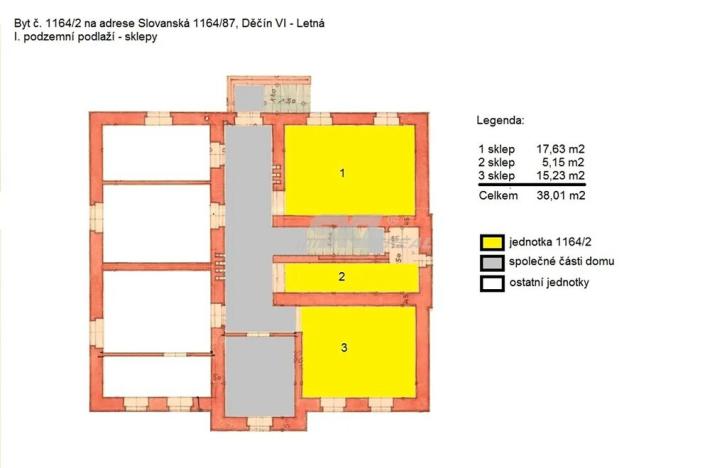 Prodej bytu 4+1, Děčín, Slovanská, 104 m2