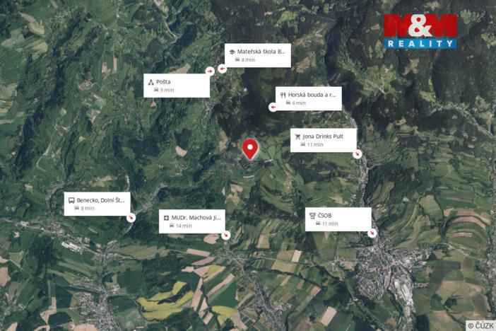 Prodej louky, Benecko - Mrklov, 1557 m2