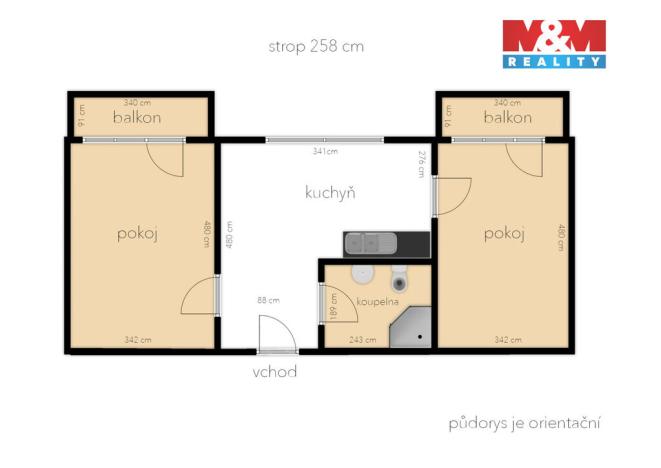 Prodej bytu 2+1, Brno - Královo Pole, Palackého třída, 54 m2