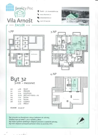 Prodej atypického bytu, Žacléř, J. A. Komenského, 66 m2
