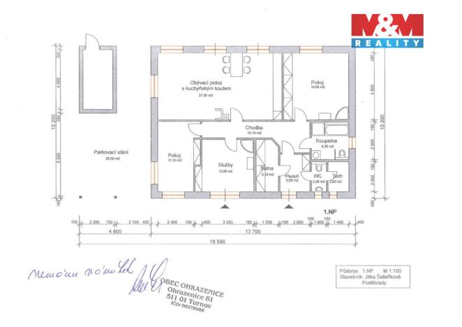 Prodej pozemku pro bydlení, Ohrazenice, 1246 m2