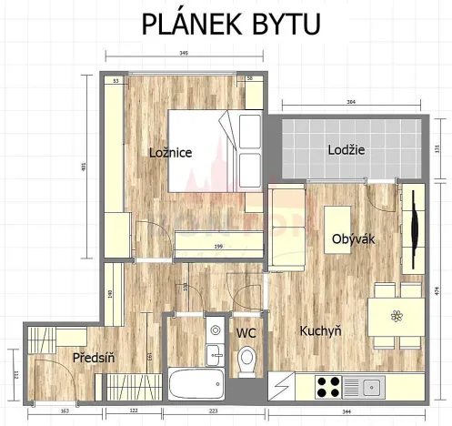 Prodej bytu 2+kk, Počátky, Sídliště, 44 m2