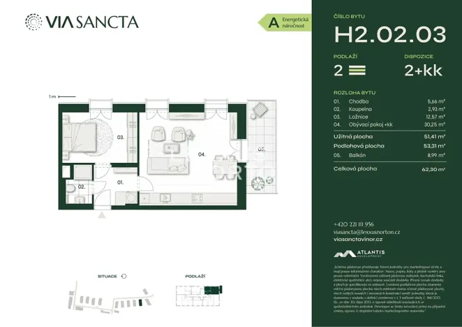 Prodej bytu 2+kk, Praha - Vinoř, Mladoboleslavská, 53 m2