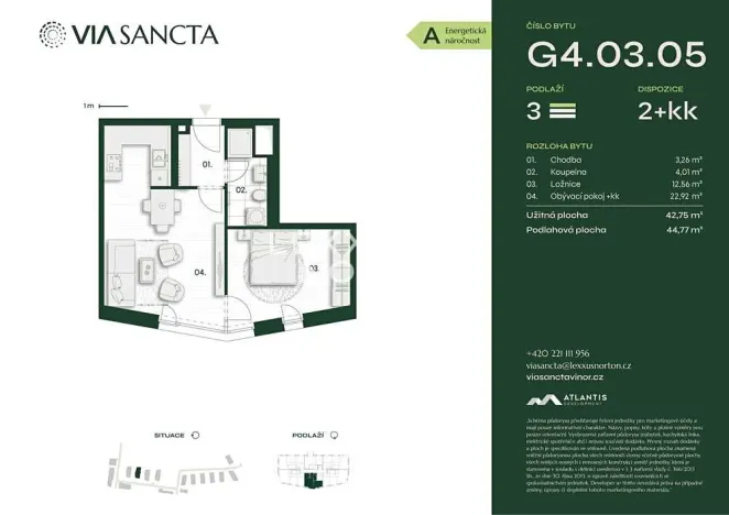 Prodej bytu 2+kk, Praha - Vinoř, Mladoboleslavská, 45 m2