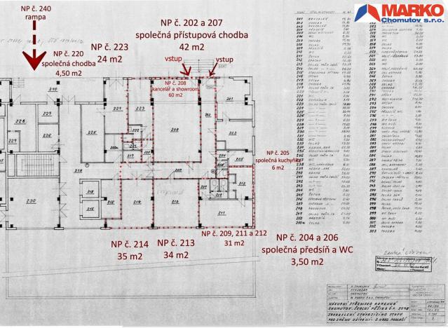 Pronájem obchodního prostoru, Chomutov, Školní pěšina, 66 m2