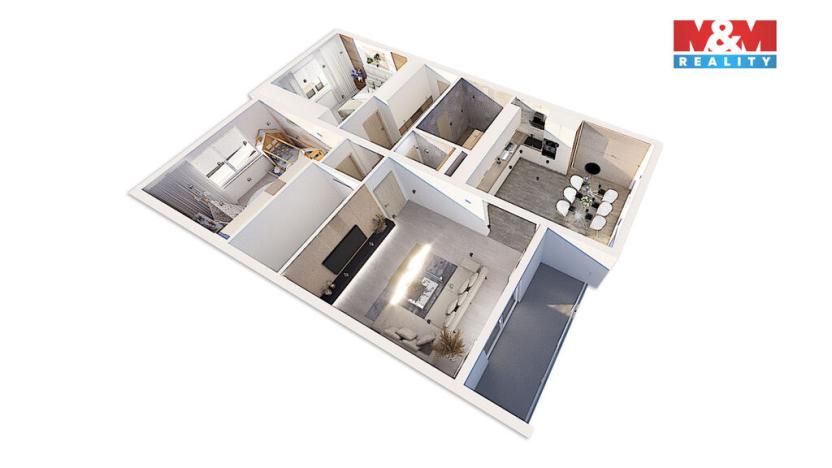 Prodej bytu 3+1, Nýrsko, Rybářská, 91 m2