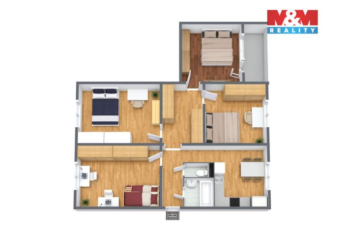 Prodej bytu 4+1, Sokolov, Spartakiádní, 88 m2