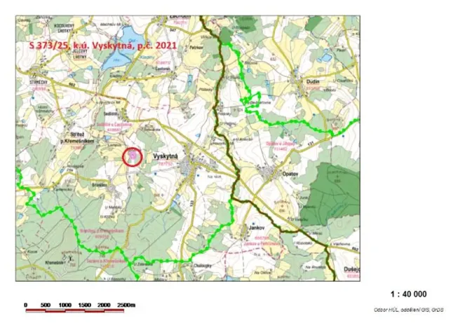 Prodej lesa, Vyskytná, 665 m2
