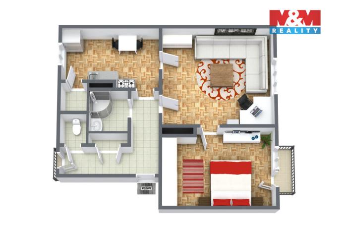 Prodej bytu 2+1, Ostrov, Jungmannova, 56 m2