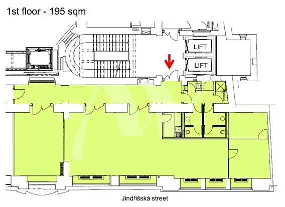 Pronájem kanceláře, Praha - Nové Město, Václavské náměstí, 195 m2