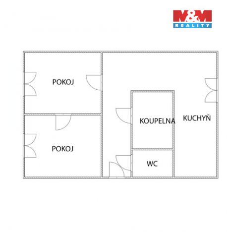 Pronájem bytu 2+1, Litvínov - Horní Litvínov, Ruská, 54 m2