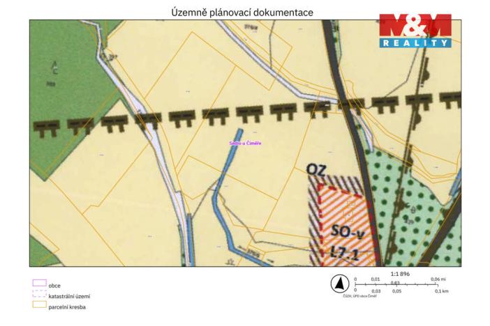 Prodej pole, Číměř - Sedlo, 15730 m2