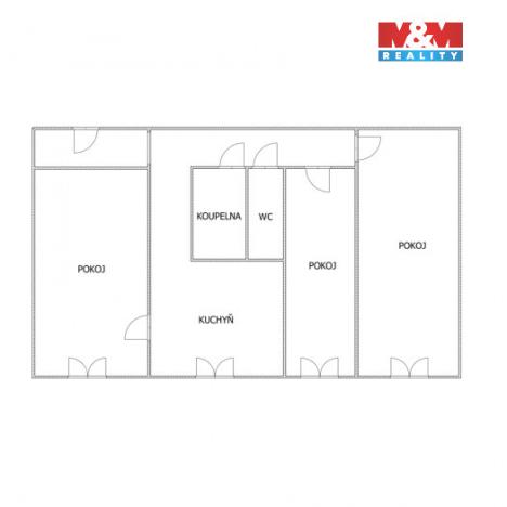 Prodej bytu 3+1, České Budějovice - České Budějovice 2, V. Volfa, 67 m2