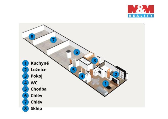Prodej chalupy, Jilem, 209 m2