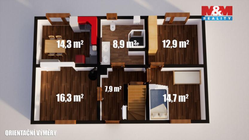Prodej rodinného domu, Hostomice, Palackého, 150 m2