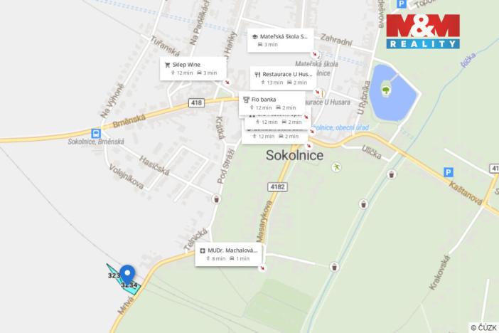 Pronájem komerčního pozemku, Sokolnice, Mrtvá, 1677 m2