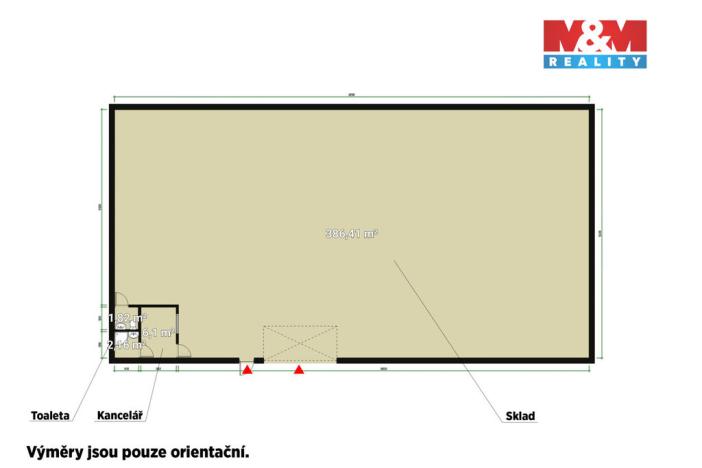 Pronájem skladu, Osek, 398 m2