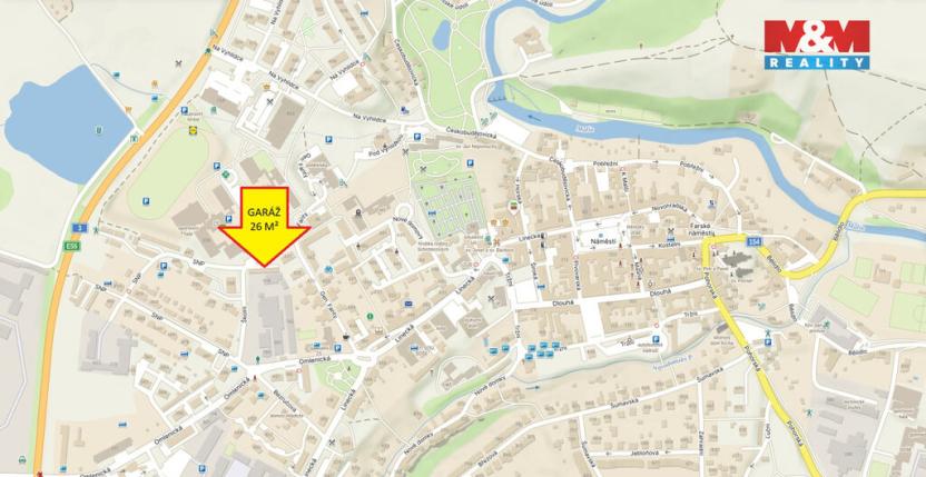Prodej garáže, Kaplice, Gen. Fanty, 26 m2