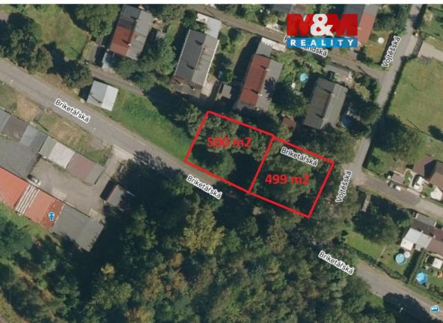 Prodej pozemku pro bydlení, Ostrava, Briketářská, 500 m2