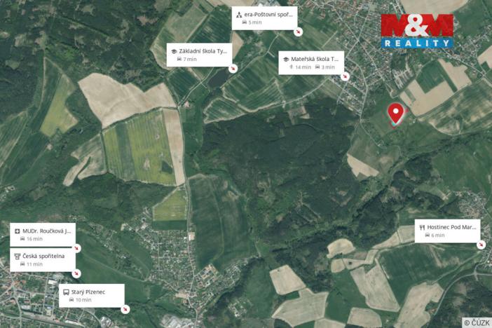 Prodej zahrady, Tymákov, 3911 m2