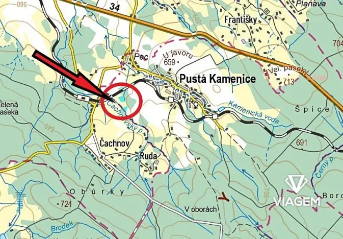 Prodej podílu lesa, Pustá Kamenice, 2849 m2