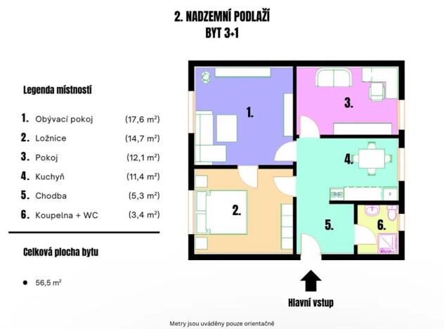 Prodej bytu 2+1, Břeclav, Břetislavova, 72 m2