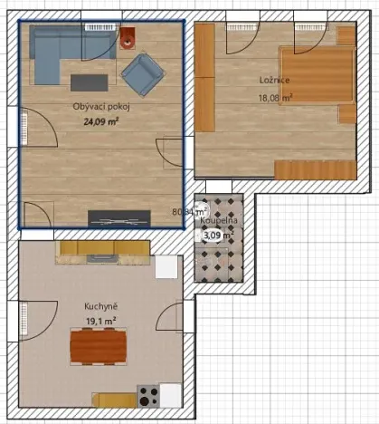 Prodej bytu 2+1, Staré Město, Hornická, 64 m2