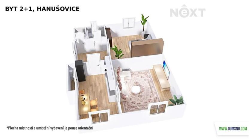 Pronájem bytu 2+1, Hanušovice, Hlavní, 69 m2