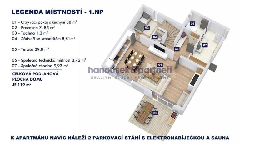 Prodej bytu 3+kk, Volary, 119 m2