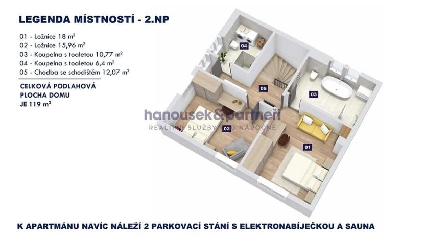 Prodej bytu 3+kk, Volary, 119 m2
