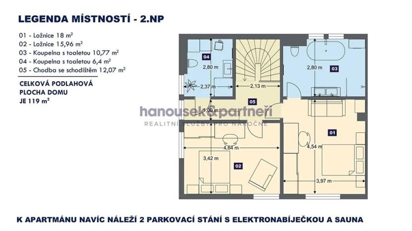 Prodej bytu 3+kk, Volary, 119 m2