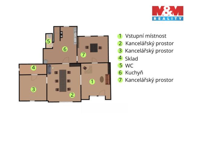 Pronájem kanceláře, Havlíčkův Brod, Bělohradská, 92 m2