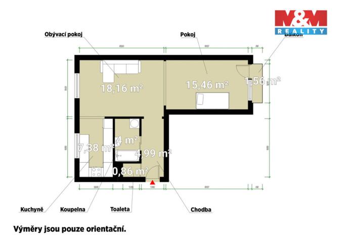 Prodej bytu 1+1, Habartov, Raisova, 50 m2