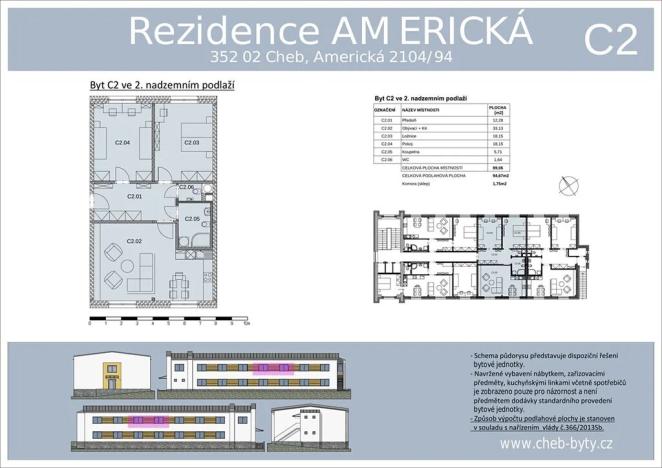 Prodej bytu 3+kk, Cheb, Americká, 89 m2
