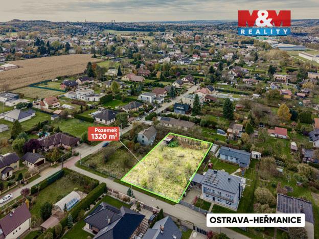 Prodej pozemku pro bydlení, Ostrava - Heřmanice, 1320 m2