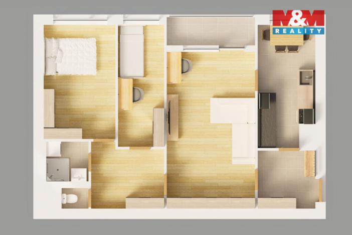 Prodej bytu 3+1, Praha - Troja, Svídnická, 68 m2