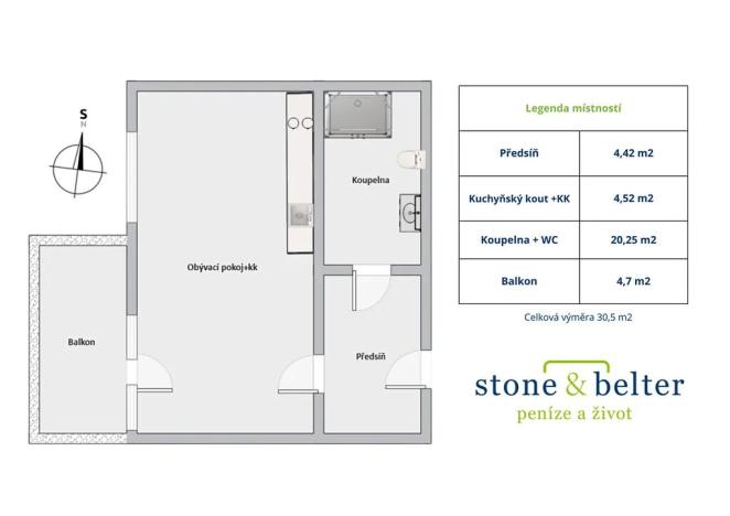 Pronájem bytu 1+kk, Praha - Hlubočepy, Fabiánové, 31 m2