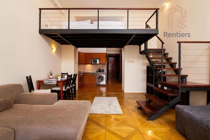 Pronájem bytu 1+kk, Praha - Smíchov, Na Valentince, 48 m2