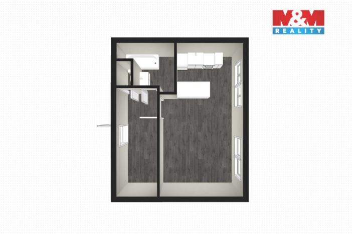 Prodej bytu 1+kk, Opočno, Pohořská, 40 m2